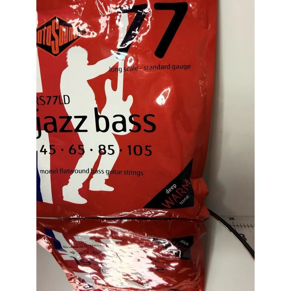 Rotosound RS77LD Jazz Bass 77 Monel Flatwound Bass Strings 45-105 Long Scale New